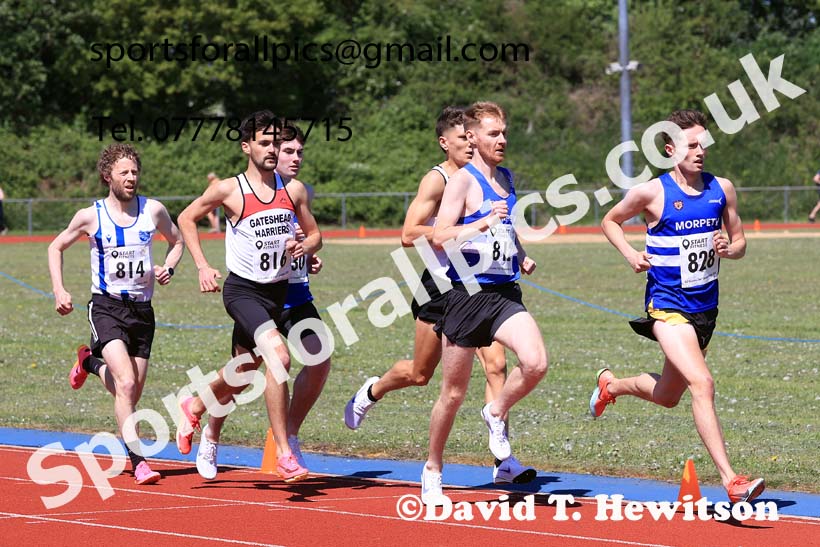 Senior mens 1500 metres, 2025 North Eastern Track and Field Champs., Shildon, County Durham. Photo: David T. Hewitson/Sports for All Pics